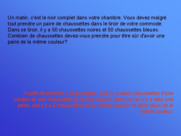 Un matin, c'est le noir complet dans votre chambre. Vous devez malgré tout prendre