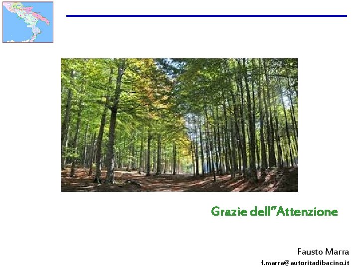 Grazie dell’’Attenzione Fausto Marra f. marra@autoritadibacino. it 