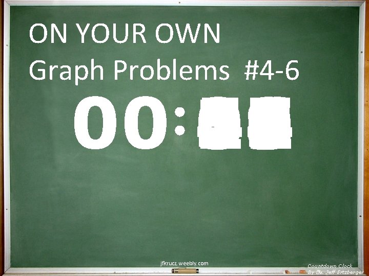 ON YOUR OWN Graph Problems #4 -6 00 59 00 01 02 03 04