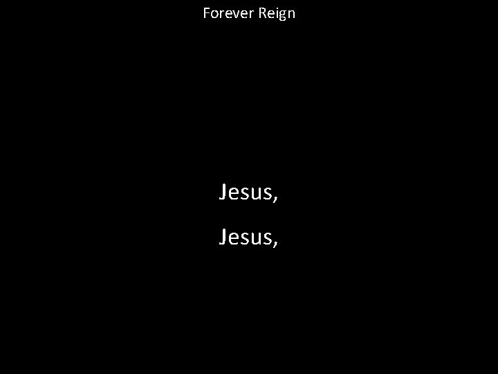 Forever Reign Jesus, 
