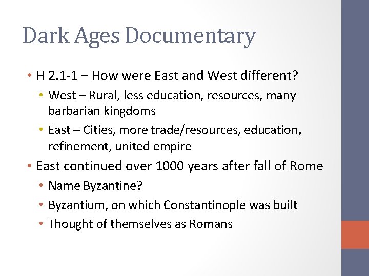 Dark Ages Documentary • H 2. 1 -1 – How were East and West