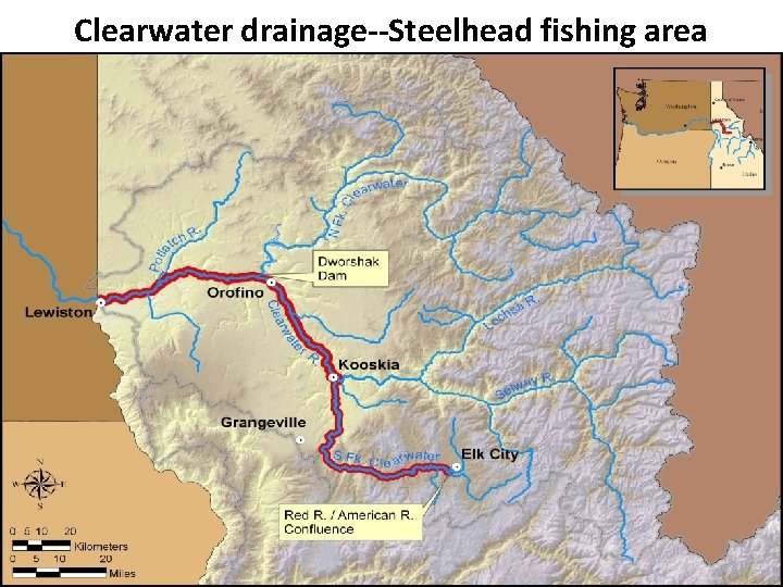 Clearwater drainage--Steelhead fishing area 