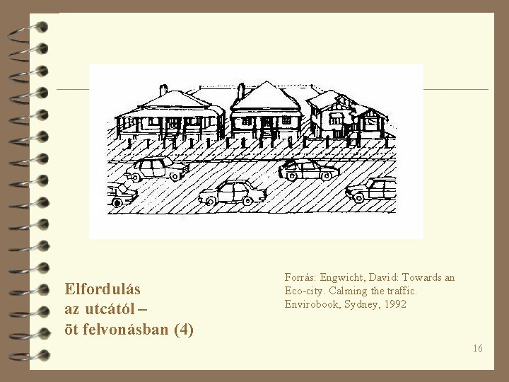 Elfordulás az utcától – öt felvonásban (4) Forrás: Engwicht, David: Towards an Eco-city. Calming