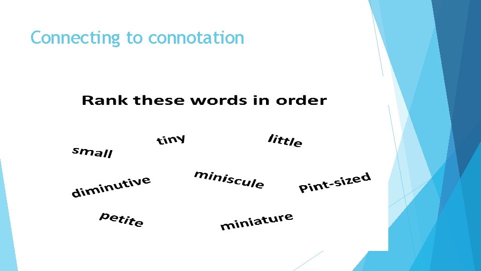 Connecting to connotation 