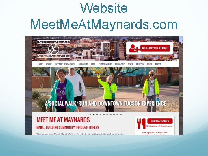 Website Meet. Me. At. Maynards. com 