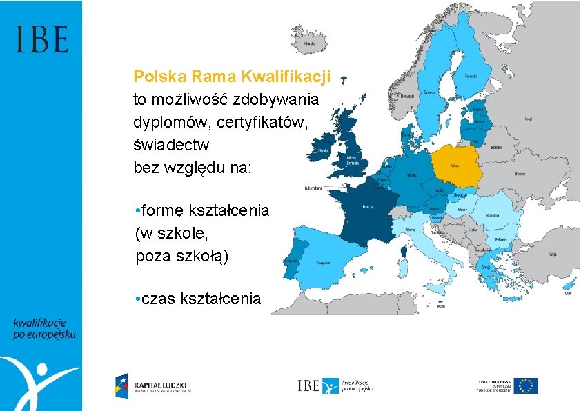 Polska Rama Kwalifikacji to możliwość zdobywania dyplomów, certyfikatów, świadectw bez względu na: • formę