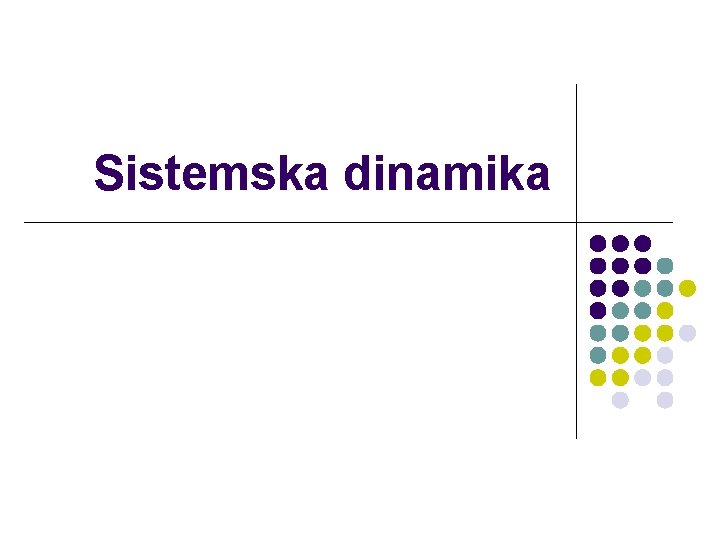 Sistemska dinamika 