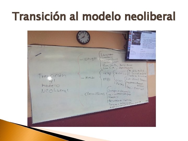 Transición al modelo neoliberal 