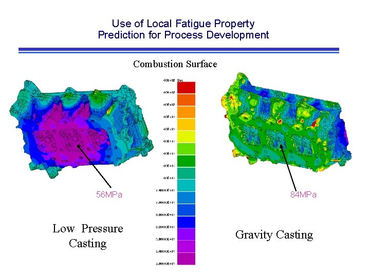 Use of Local Fatigue Property Prediction for Process Development Combustion Surface 56 MPa Low