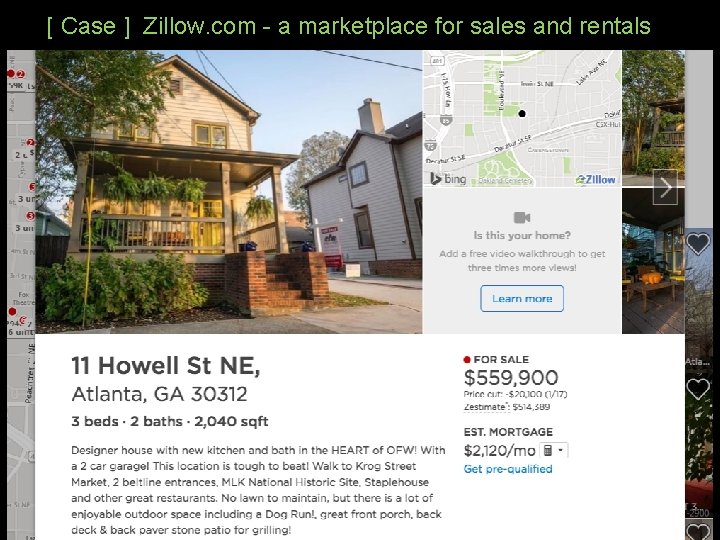 [ Case ] Zillow. com - a marketplace for sales and rentals 