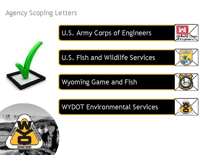 Agency Scoping Letters U. S. Army Corps of Engineers U. S. Fish and Wildlife