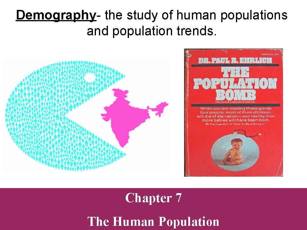 Demography- the study of human populations and population trends. Chapter 7 The Human Population