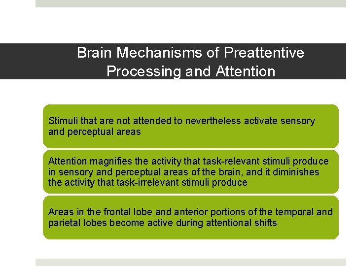 Brain Mechanisms of Preattentive Processing and Attention Stimuli that are not attended to nevertheless