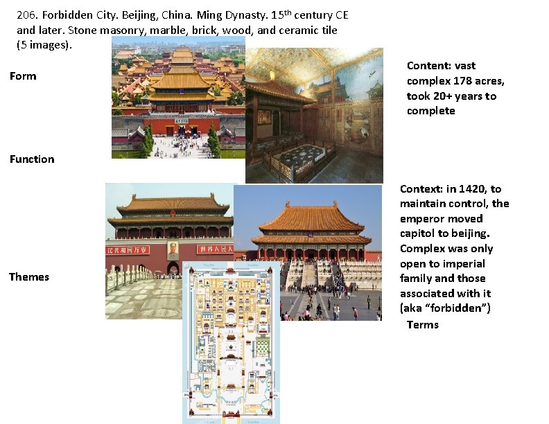 206. Forbidden City. Beijing, China. Ming Dynasty. 15 th century CE and later. Stone