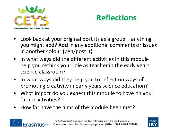 Reflections • Look back at your original post its as a group – anything