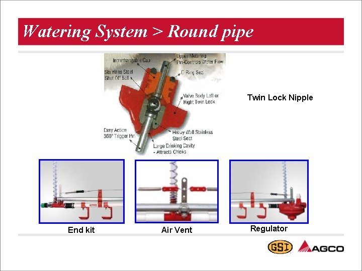 Watering System > Round pipe Twin Lock Nipple End kit Air Vent Regulator 