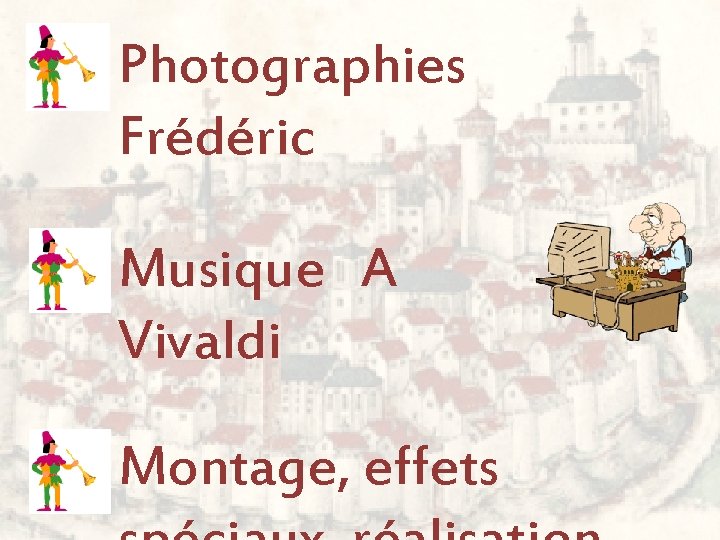 Photographies Frédéric Musique A Vivaldi Montage, effets 