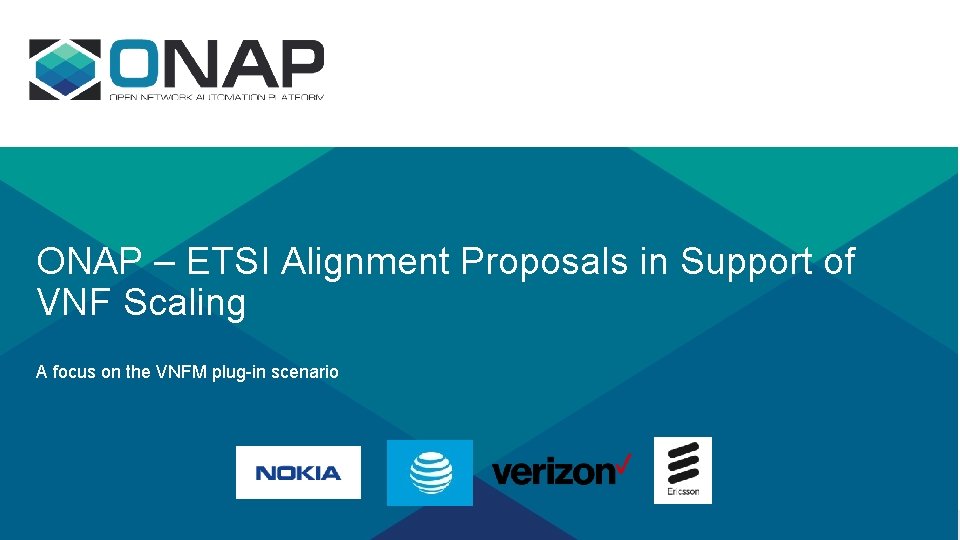 ONAP – ETSI Alignment Proposals in Support of VNF Scaling A focus on the