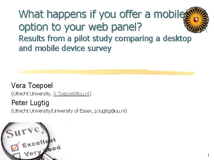 What happens if you offer a mobile option to your web panel? Results from
