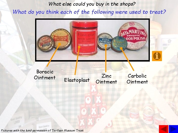 What else could you buy in the shops? What do you think each of