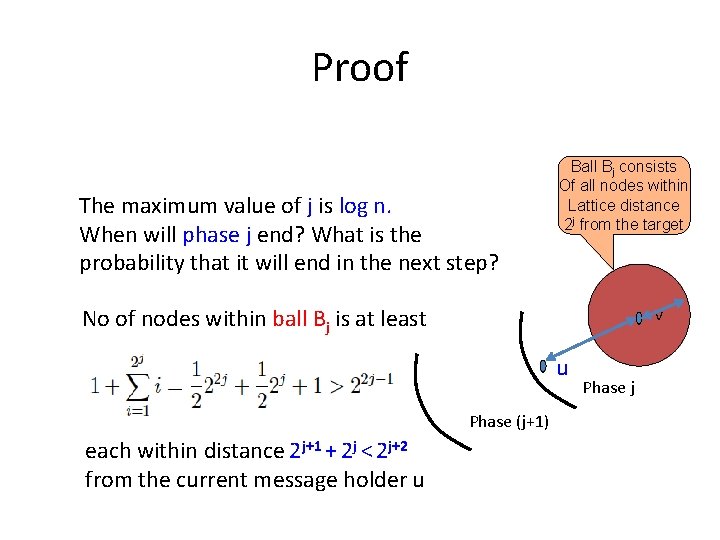 Proof The maximum value of j is log n. When will phase j end?