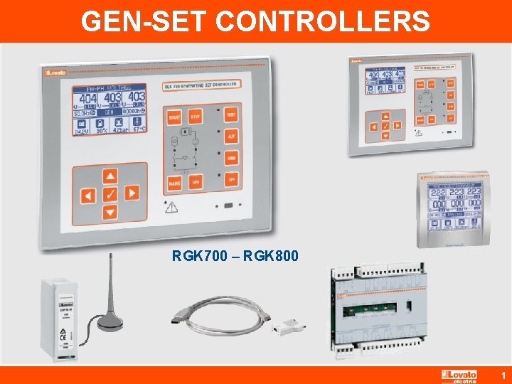 GEN-SET CONTROLLERS RGK 700 – RGK 800 1 