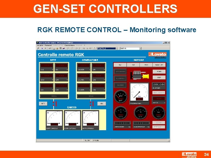 GEN-SET CONTROLLERS RGK REMOTE CONTROL – Monitoring software 34 