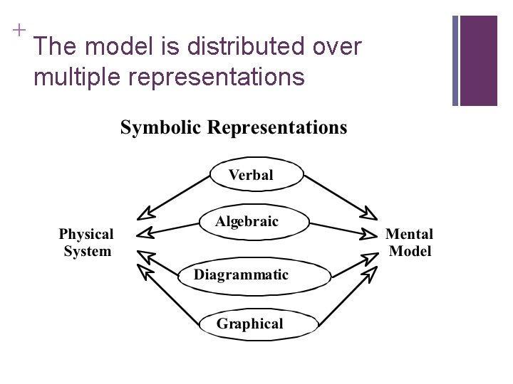 + The model is distributed over multiple representations + The model is distributed over multiple representations