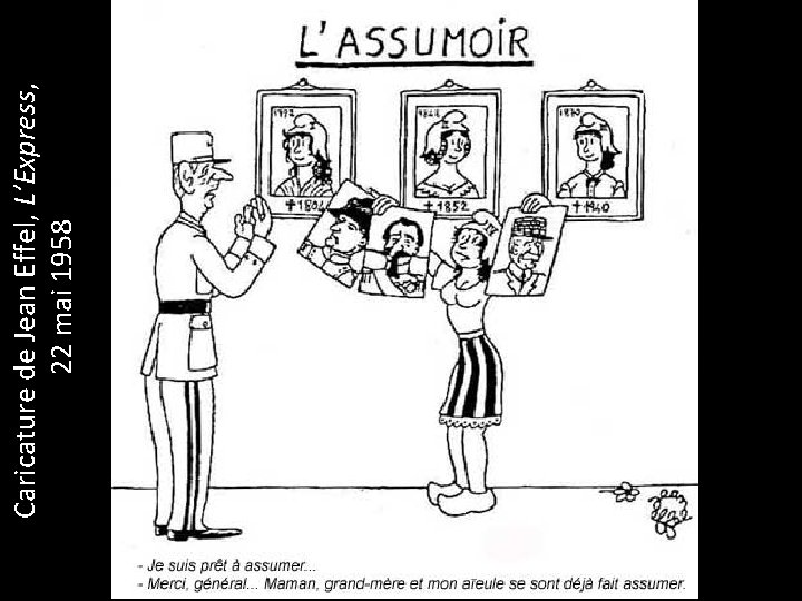 Caricature de Jean Effel, L’Express, 22 mai 1958 