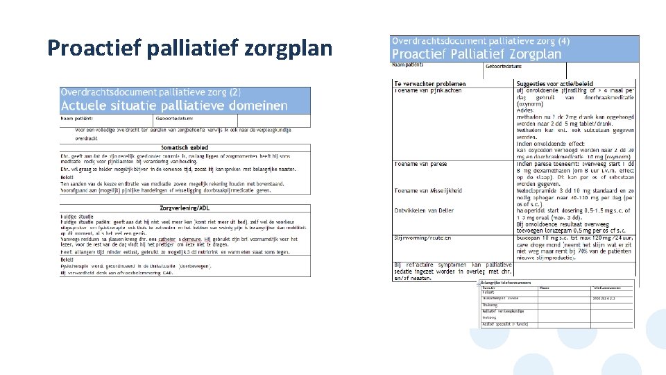 Proactief palliatief zorgplan 