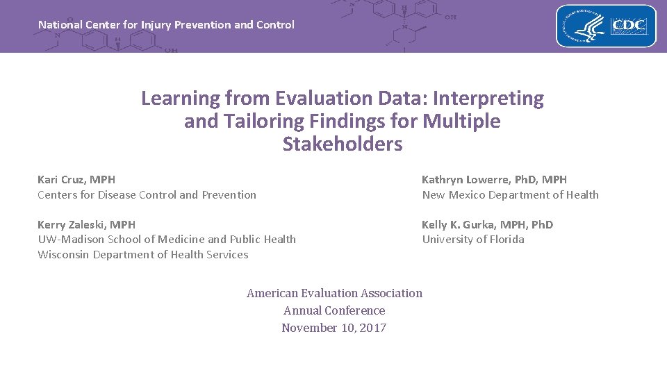 National Center for Injury Prevention and Control Learning from Evaluation Data: Interpreting and Tailoring