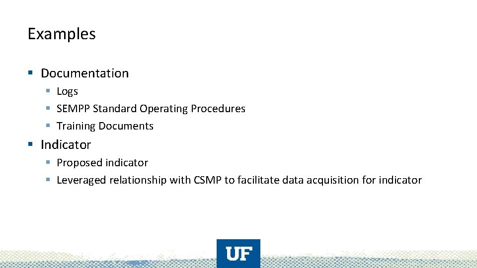 Examples § Documentation § Logs § SEMPP Standard Operating Procedures § Training Documents §