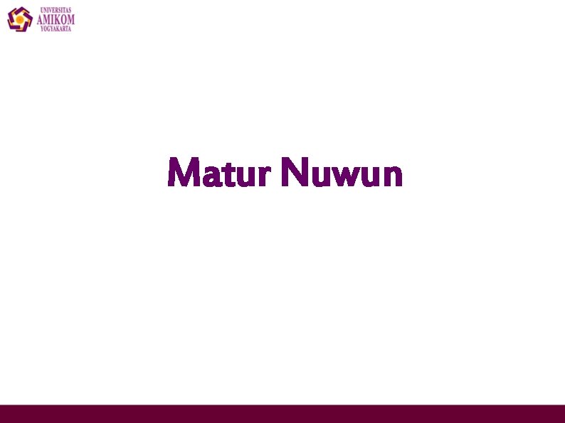 Matur Nuwun 