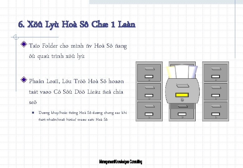 6. Xöû Lyù Hoà Sô Chæ 1 Laàn Taïo Folder cho mình ñv Hoà