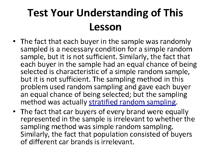 Test Your Understanding of This Lesson • The fact that each buyer in the
