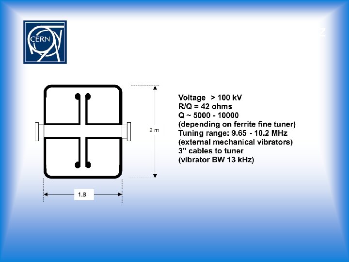 W. PIRKL'S DESIGN for RF CAVITY 10 MHZ for the 30 Gev / 8