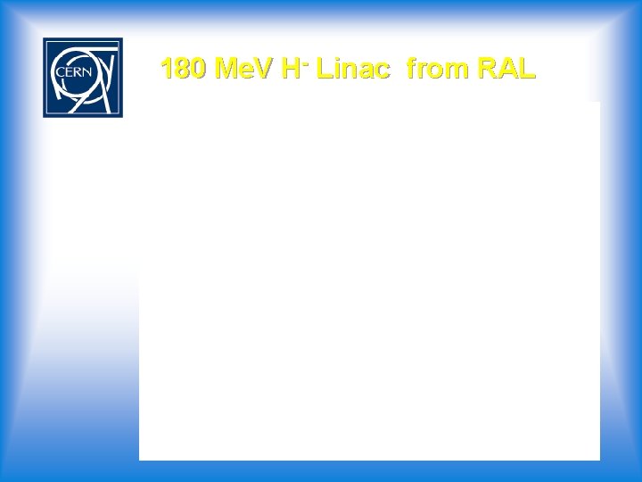 180 Me. V H- Linac from RAL 