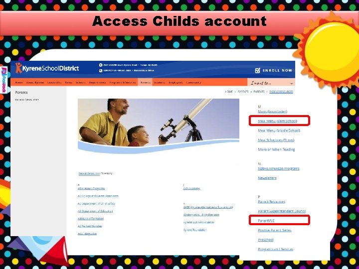 Access Childs account 