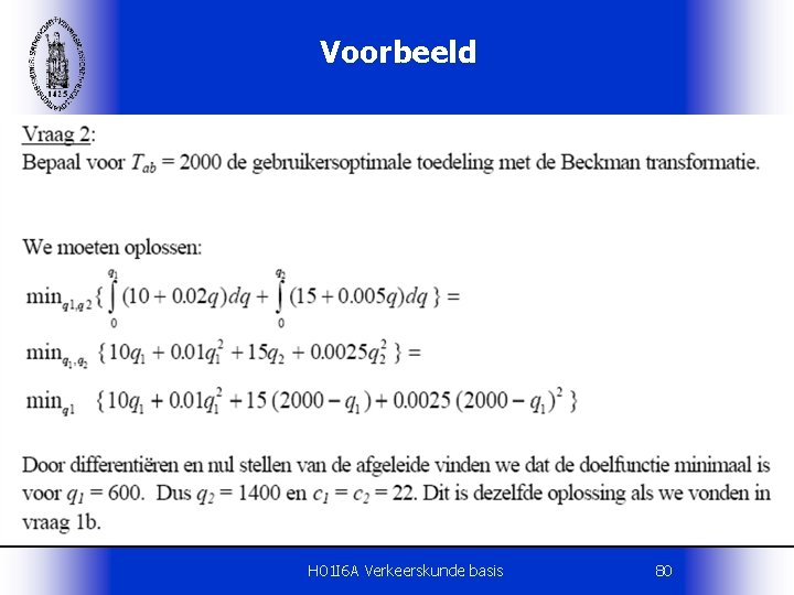 Voorbeeld H 01 I 6 A Verkeerskunde basis 80 