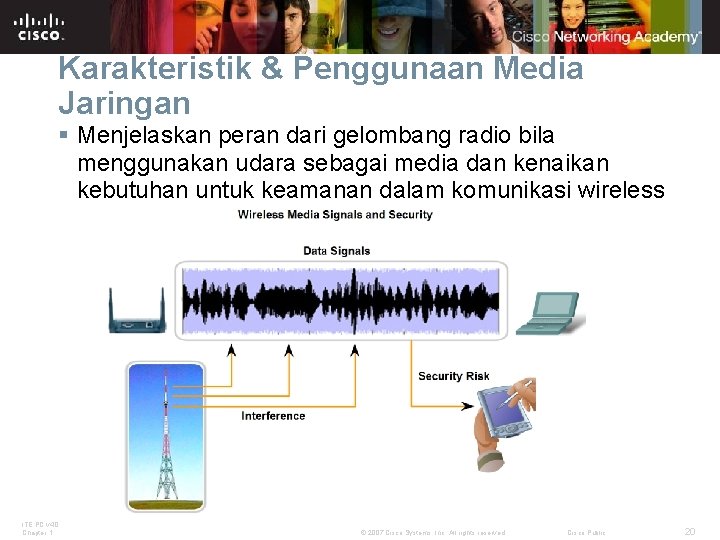 Karakteristik & Penggunaan Media Jaringan § Menjelaskan peran dari gelombang radio bila menggunakan udara