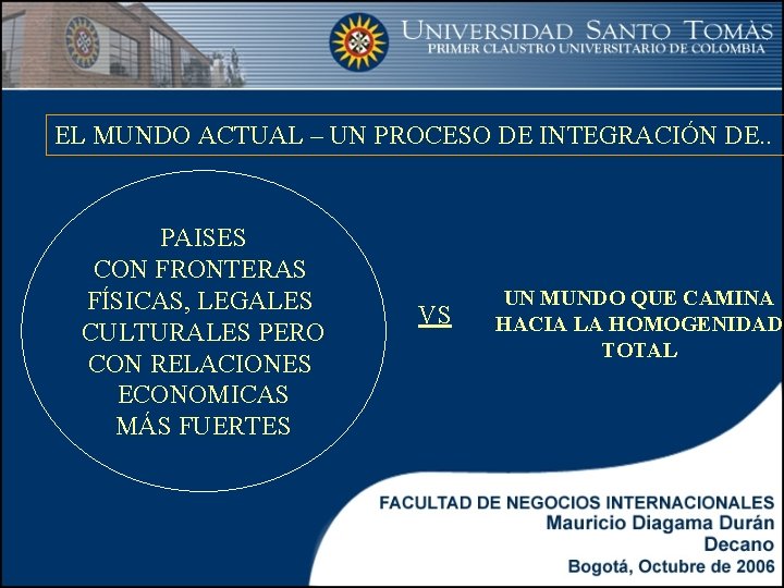 EL MUNDO ACTUAL – UN PROCESO DE INTEGRACIÓN DE. . PAISES CON FRONTERAS FÍSICAS,