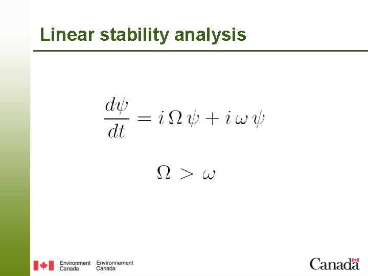 Linear stability analysis 