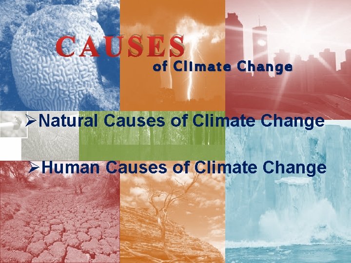 C AUSES of Climate Change ØNatural Causes of Climate Change ØHuman Causes of Climate