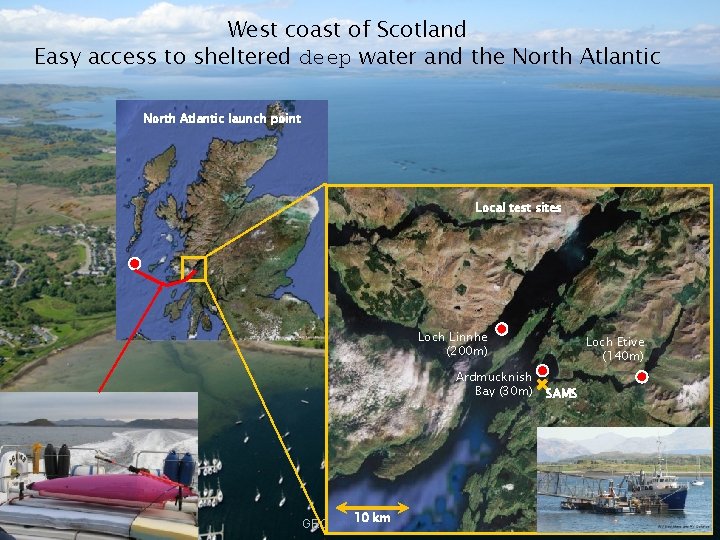 West coast of Scotland Easy access to sheltered deep water and the North Atlantic