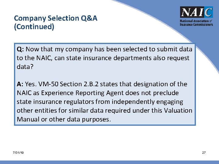 Company Selection Q&A (Continued) Q: Now that my company has been selected to submit Company Selection Q&A (Continued) Q: Now that my company has been selected to submit