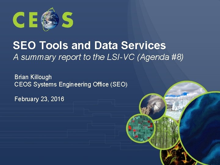 SEO Tools and Data Services A summary report to the LSI-VC (Agenda #8) Brian