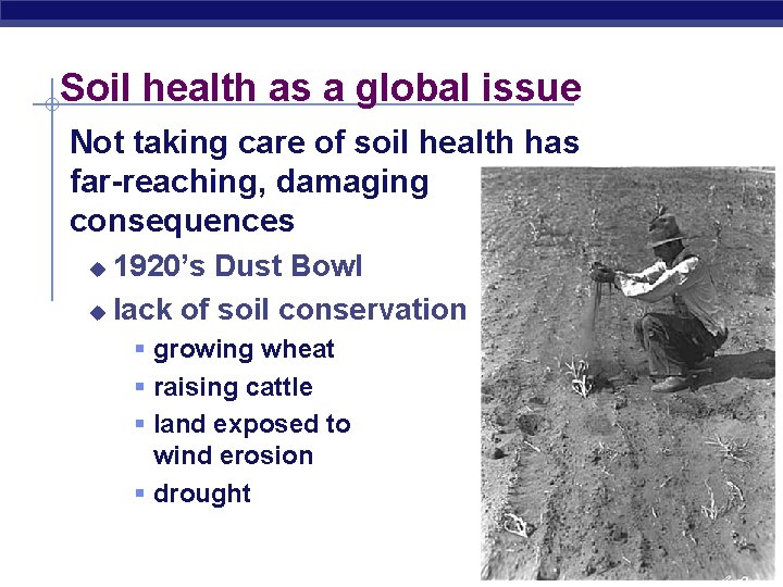 Soil health as a global issue Not taking care of soil health has far-reaching,