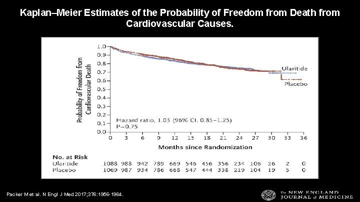 Kaplan–Meier Estimates of the Probability of Freedom from Death from Cardiovascular Causes. Packer M