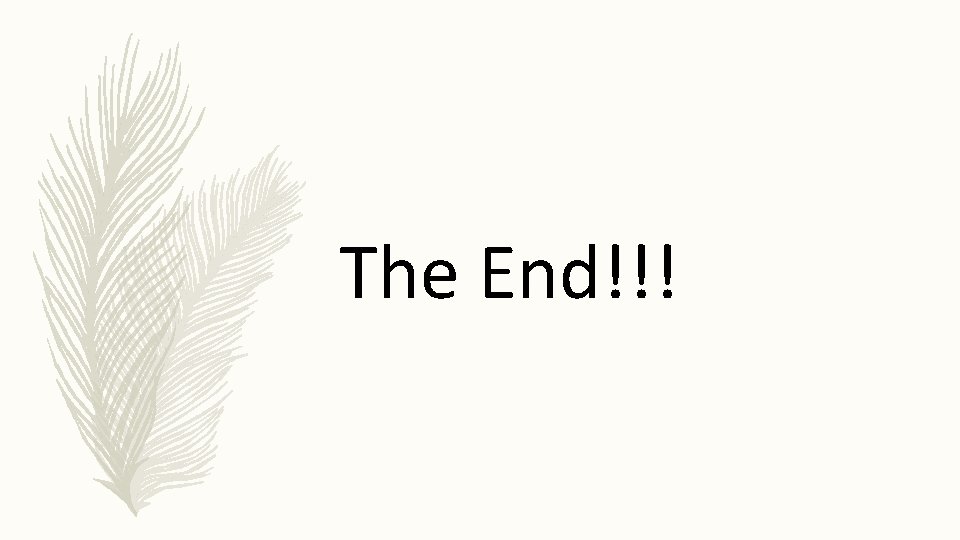 The End!!! 