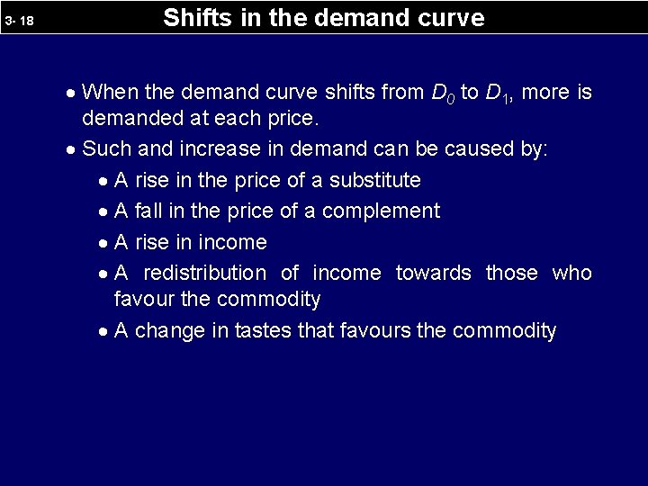 3 - 18 Shifts in the demand curve · When the demand curve shifts